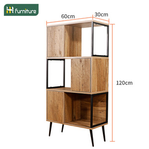 Factory export bookcases and storage <b>shelves</b>, multi-layer iron <b>pipe</b> and particleboard storage cabinets, simple American-style - Product Image 4