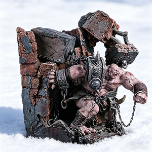 Statua in Resina di Ogro da 20 cm - Collezione Mostri Fantasy Oscuro, Giocattolo Artigianale da Esposizione, Idea Regalo - Product Image 2