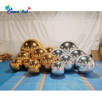 Fête événements décor de fête de mariage PVC grand miroir métallique brillant boules gonflables or miroir boule sphère ballon