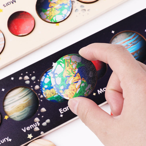 Jeu de planètes en bois à assembler, jouet éducatif, puzzle de planètes, entraînement à la réflexion - Product Image 4