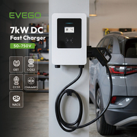 EVEGO Compatible con OEM y ODM, Fácil Instalación, 30A, Certificado CE TUV, Estación de Carga de Pared de 7kw, Cargador EVSE IK10 CCS2 CCS1 DC