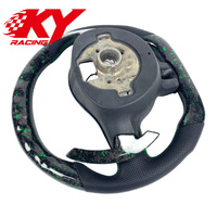 Volant en fibre de carbone personnalisé avec palettes de changement de vitesse LED pour Volkswagen MK6 Jetta Tiguan Scirocco, compatible avec VW GTI Golf 6 7 MK5 MK8