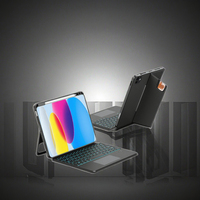 Vente en gros Étui pour clavier de tablette rétroéclairé RVB sans fil rotatif à 360 degrés Nouveau design divisé pour iPad 10e génération 10.9 pouces