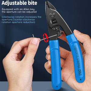 COMPTYCO CFS-3, outil de dénudage de câbles multifonctionnel haute précision à 3 ports, outil de dénudage FTTH, dénudeur de <span class=keywords><strong>fibre</strong></span> optique nue, dénudeur de <span class=keywords><strong>fibre</strong></span> optique en cuir - Product Image 5