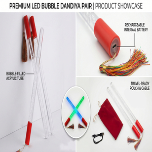 Varitas Dandiya Multicolores con Luces, Tecnología Avanzada, Borlas de Seda Elegantes y Diseño Confortable - Product Image 4