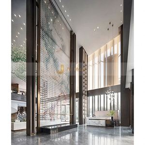 ANN8924 Custom Modern Coated Water Ripple Stainless Steel Partition Decorative Metal <b>Screen</b> for Feature <b>Wall</b> & Balcony Railing - Product Image 2
