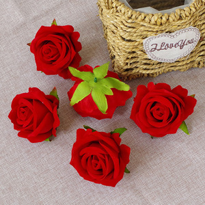 Real Touch Rose 7cm Velours Têtes <span class=keywords><strong>De</strong></span> Fleurs Salle <span class=keywords><strong>De</strong></span> Mariage Festival Décoration DIY Simple Bloom Guirlande Fournitures - Product Image 4
