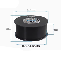 Roue d'entraînement pour 45 #   Courroie plate en acier HBG ENG01 avec roue de guidage lisse et réglable, diamètre extérieur 19 mm, 15 rainures, largeur 6~32