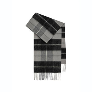 Écharpe en laine 100% <span class=keywords><strong>coréenne</strong></span> à carreaux - Écharpes et châles d'hiver de luxe personnalisés avec franges respirantes pour cadeaux pour femmes et hommes - Product Image 4