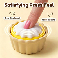 Gantungan Kunci Clicker Dessert 3D Print Kreatif, Mainan Fidget Tombol Cokelat, Pereda Stres, Liontin Klik Berkelanjutan untuk Anak-anak dan Dewasa