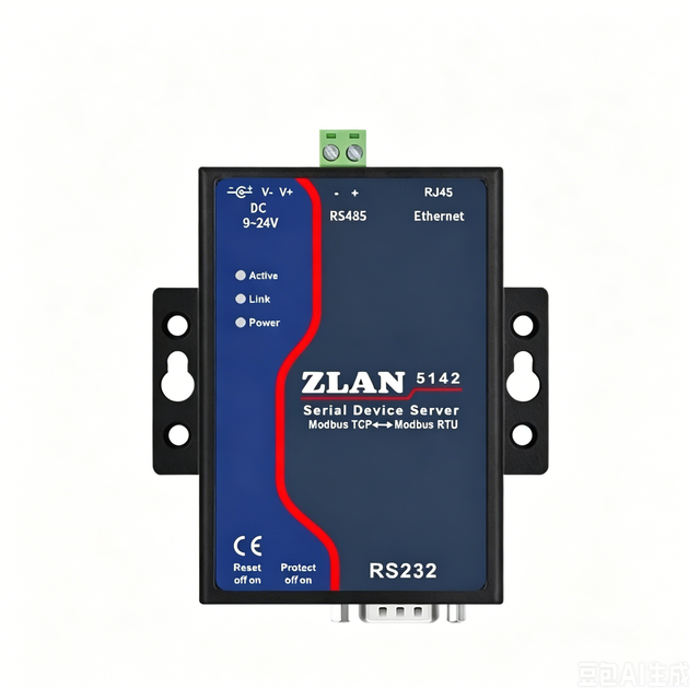 ZLAN5142 RS232 RS485 to Ethernet Serial Server Modbus TCP RTU Converter Wall Mount Gateway in Stock