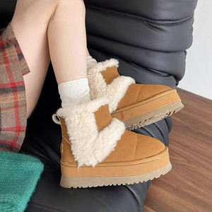 รองเท้าบูทหิมะแฟชั่นคุณภาพสูงสำหรับทุกเพศ ปี 2025 รองเท้าบูทหิมะผู้ชาย ขนสัตว์เกรด A คุณภาพเยี่ยม อุ่นพิเศษ ระดับท็อป - Product Image 5