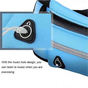 Neoprene Waterproof Durable Unisex Outdoor Sports Running Jogging Waist Bag Phone Waist <b>Belt</b> Pack Fitness <b>Elastic</b> Fanny Pack - Product Image 6