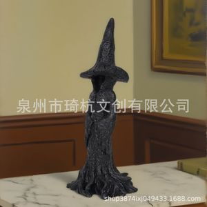 Estatua de Bruja de Resina, Decoración de Halloween, Hombre Árbol con Capa, Adorno Interior para la Sala de Estar, Decoración del Hogar QH 250744 - Product Image 3