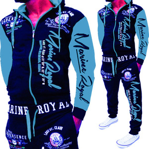 Ensemble de survêtement pour homme avec impression de lettres, <span class=keywords><strong>sweat</strong></span> à <span class=keywords><strong>capuche</strong></span> et pantalon, tenue de sport pour homme, ensemble de jogging, vêtements de sport pour <span class=keywords><strong>couple</strong></span> - Product Image 5