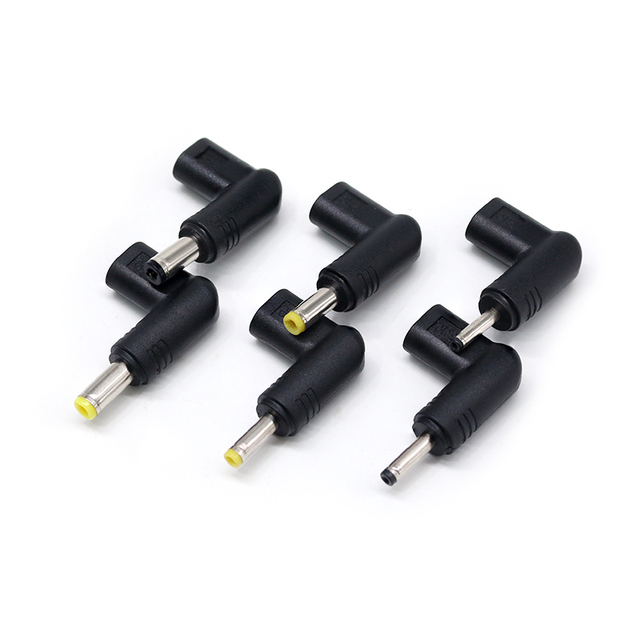 USB 3.0 Type C To 5.5X2.5 5.5X2.1 4.8X1.7 4.0X1.7 3.5X1.35 3.5X1.1 Male Dc Power Plug 90 Degree Angle L Shaped DC Converters