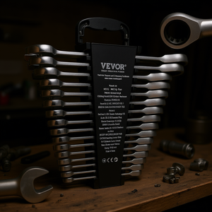 Juego de llaves combinadas métricas Vevor de 16 piezas de 8 mm a 24 mm con acabado cromado de acero al carbono de grado industrial. - Product Image 2