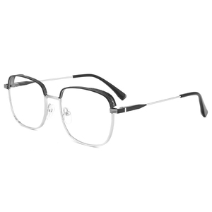 Nouvelles montures optiques carrées en métal <span class=keywords><strong>2023</strong></span>, grandes montures surdimensionnées, style professionnel, <span class=keywords><strong>lunettes</strong></span> pour hommes, myopie, hypermétropie, <span class=keywords><strong>tendances</strong></span> en matière de <span class=keywords><strong>lunettes</strong></span>, solides, anti- - Product Image 3