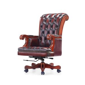 <span class=keywords><strong>Sedia</strong></span> da <span class=keywords><strong>Ufficio</strong></span> <span class=keywords><strong>Presidenziale</strong></span> Girevole in Legno Massello di Lusso Stile Nordico <span class=keywords><strong>Sedia</strong></span> Classica - Product Image 2