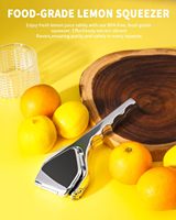 Presse-citron, presse-agrumes en acier inoxydable, presse-agrumes manuel pour citron, agrumes, citron vert, orange, presse-agrumes portable