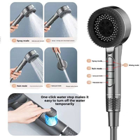 Pommeau de douche portable avec booster puissant, filtre de salle de bain pour usage en cuisine, toilettes et salle de sport
