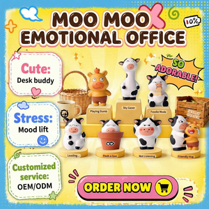Figurine de vache en résine style boîte mystère, best-seller viral, mignonne et originale, thème animal, pour décoration de bureau - Product Image 5