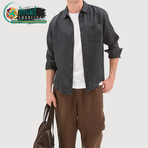 เสื้อเชิ้ตผ้าลินินแขนยาวผู้ชาย สวมใส่สบาย ระบายอากาศได้ดี น้ำหนักเบา ติดกระดุม ผ้าเนื้อนุ่ม สวมใส่สบาย ทรงปกติ เหมาะสำหรับฤดูร้อนและใส่ทำงาน - Product Image 3