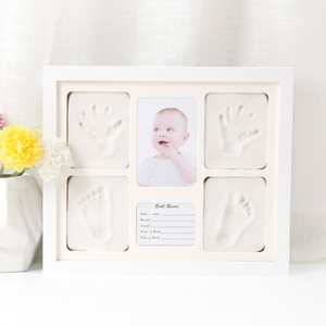 Cornice Specchio per Impronte di Mani e Piedi del Bambino, in Legno Impermeabile, Moderna Fai-da-Te, Regalo per Cento Giorni, Ricordo per Neonati e Prima Luna - Product Image 2