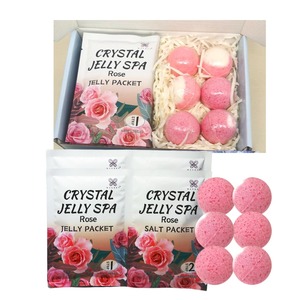 Kit de <span class=keywords><strong>pédicure</strong></span> de luxe rose boule de bain à bulles sel de mer pied cristal gelée expérience SPA à la maison cadeaux de mariage de Noël Saint-Valentin - Product Image 1