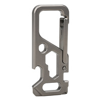 Porte-clés mousqueton en titane multifonctionnel créatif pendentif sac de taille en métal EDC pour hommes caractéristiques personnalisables outil élégant