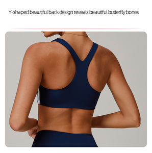 XW-DWX3020 Push up Workout Sportswear Dos Nu Cross Sports Rembourré <span class=keywords><strong>U</strong></span> Cou Soutien-Gorge Gym Fitness Vêtements Respirant Yoga Soutien-Gorge pour Femmes - Product Image 3