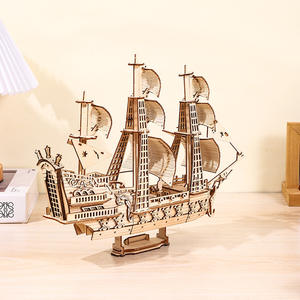 Modèle réduit en bois du navire Queen Anne's Revenge, puzzle 3D réaliste, kit DIY pour jeunes, cadeau artisanal - Product Image 4