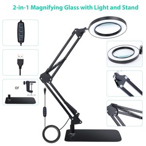 Lámpara <span class=keywords><strong>de</strong></span> Escritorio LED con Brazo Oscilante <span class=keywords><strong>de</strong></span> Metal Plegable, con Interruptor Táctil USB, Cuidado <span class=keywords><strong>de</strong></span> la Vista, Ecológica, con Soporte <span class=keywords><strong>de</strong></span> Abrazadera para Mesa <span class=keywords><strong>de</strong></span> Estudio o Estación <span class=keywords><strong>de</strong></span> Trabajo, Uso con Corriente Continua - Product Image 4