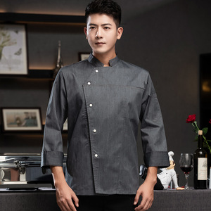 Uniforme de <span class=keywords><strong>chef</strong></span> bleu haut de gamme pour homme, à manches courtes, pour l'été, uniforme de <span class=keywords><strong>chef</strong></span> d'hôtel, uniforme de <span class=keywords><strong>cuisine</strong></span> respirant en filet pour femme - Product Image 2