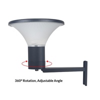 Lampe murale solaire LED double tête populaire pour extérieur, en aluminium, pour balcon, villa, cour, IP65, blanc chaud
