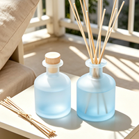 Nouvel Arrivage – Bouteille Vide en Verre Dépoli pour Diffuseur d'Huiles Essentielles (50ml, 100ml, 150ml, 250ml) avec Bouchon et Bâtonnets