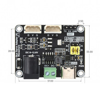 Carte de commande de servomoteur à bus série Waveshare avec alimentation intégrée et circuit de contrôle, compatible avec ST/SC pour RPI