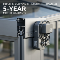 Solárium de Vidrio Retráctil Automático para Jardín de Villa Privada, Sala de Estar Exterior de Lujo, Impermeable, de Aluminio