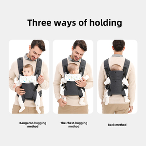 Portabebés con diseño de cabestrillo 360, bolsa con capucha para todas las posiciones, oso para niños pequeños, portabebés negro, <span class=keywords><strong>mochila</strong></span> portabebés trasera - Product Image 2