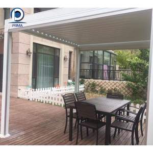 Pérgola de Aluminio de Lujo con Techo de Láminas, Eléctrica, Impermeable y Resistente al Viento - Product Image 2