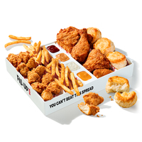 Ensemble de boîtes de pignon en carton blanches personnalisées pour sushi poulet frit avec laminage mat pour emballage Pops Fries Nugget Wings Pie