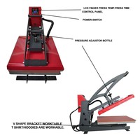 Mesin Press Panas Manual Flatbed PY-3805 Merek PY Baru Laris Manis 38x38cm untuk Pencetakan Pakaian 110/220V Garansi 1 Tahun