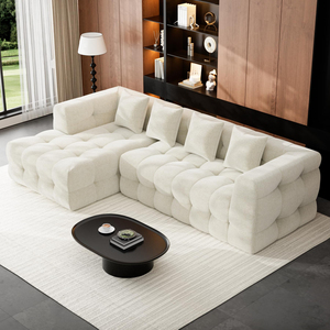 Canapé d'angle moderne en tissu rembourré, inclinable, compact, tendance 2026, idéal pour petit appartement - Commande d'essai disponible - Product Image 1