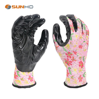 Gants de travail en nitrile tricotés de calibre 13, antidérapants, imperméables, pour hommes, pour travaux de construction, résistants au froid, résistants à la chaleur, antistatiques, gants de sécurité