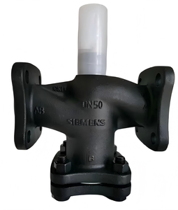 วาล์วควบคุมอุณหภูมิ VVF47.50, วาล์วแบบลูกโลกหน้าแปลน 2 ทาง, ปรับได้ตามเปอร์เซ็นต์, PN16, DN50, Kvs 40 ลูกบาศก์เมตร/ชั่วโมง - Product Image 1