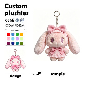 Porte-clés Lapin en Peluche Personnalisé Mignon, Pendentif de Sac Lapin de Pâques pour Cadeau d'Anniversaire Enfant, Vente en Gros - Product Image 1