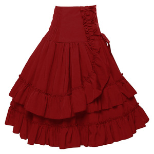Falda Gótica Retro Lolita Y2K de Verano <span class=keywords><strong>para</strong></span> <span class=keywords><strong>Mujer</strong></span>, Falda Vintage Medieval con Volantes, Disfraz de Cosplay, Falda Esponjosa de Varias Capas, Nueva - Product Image 5