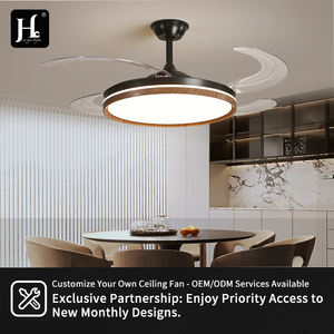 Ventilateur de plafond intelligent mini LED moderne de 42 pouces avec finition noyer, télécommande Bluetooth, plusieurs pales, lumière LED pliable, moteur CC - Product Image 6