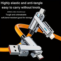 Kabel USB-A ke USB-C SDL 4-in-1 65W Pengisian Cepat Maksimal dengan Kompatibilitas IOS & Printer
