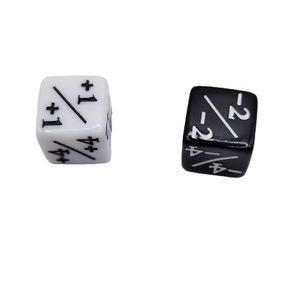 Nuevos dados matemáticos Honglilai de 16 mm, acrílicos en blanco y negro con signos de suma y resta para cálculos y juegos de rompecabezas. - Product Image 5